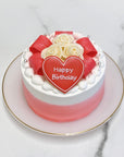キラキラリボンと白薔薇センイルケーキ