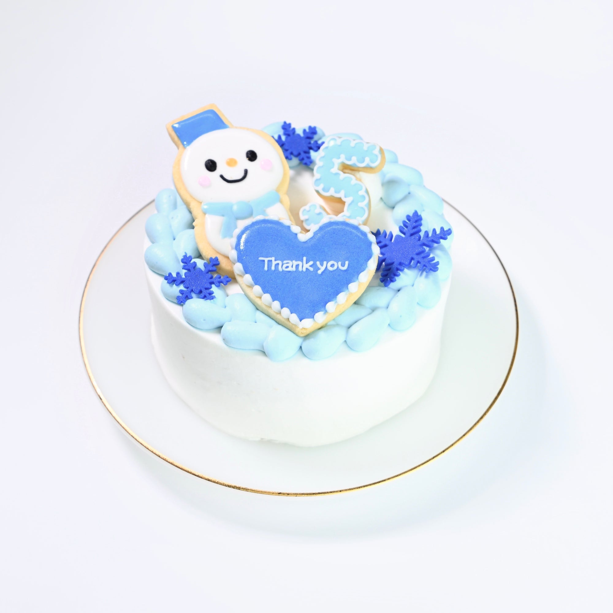 スノーマンケーキ