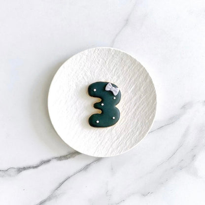 リボン付きドット数字クッキー