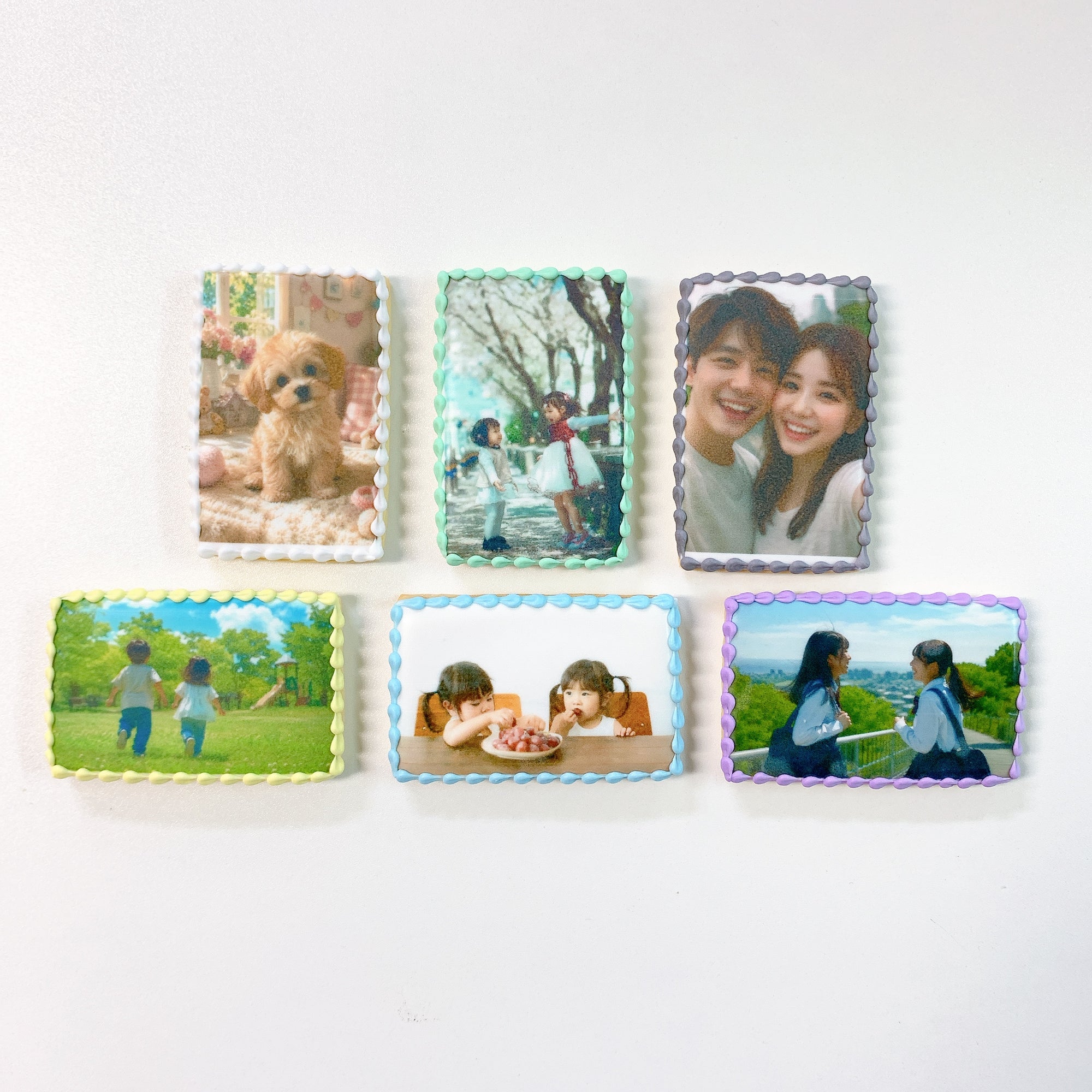 選べる9色のプリントクッキー｜ お好きなお写真をプリントします｜1枚から注文OK！