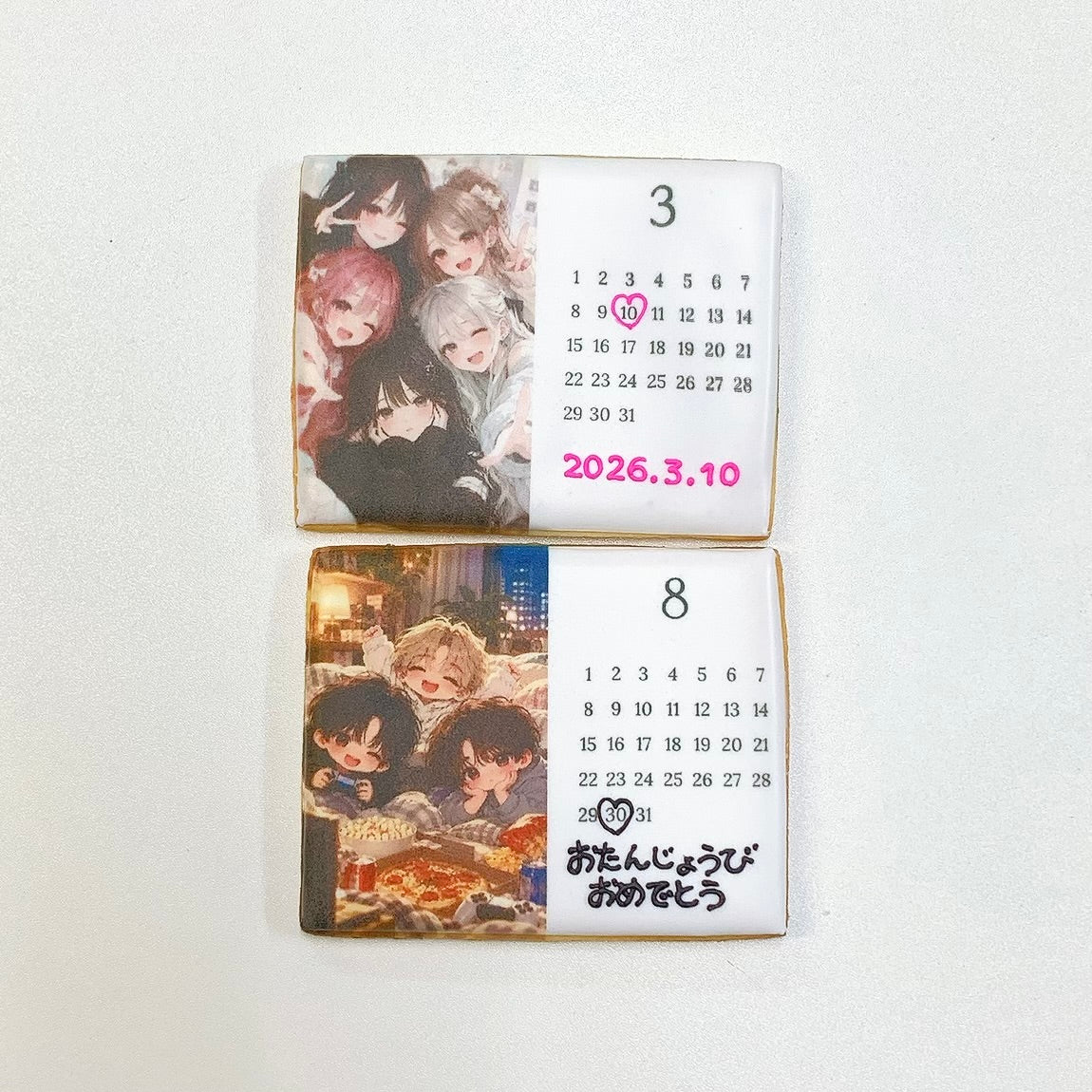 メモリアルカレンダープリントクッキー