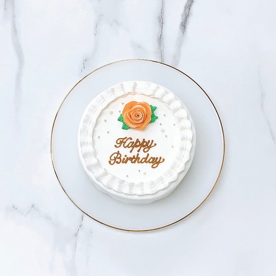 ワンポイントローズセンイルケーキ