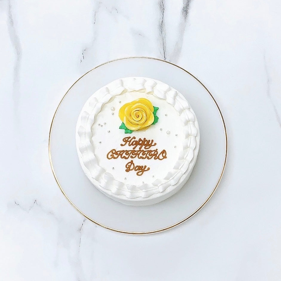 ワンポイントローズセンイルケーキ