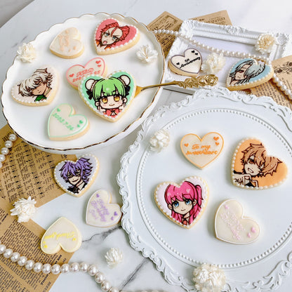 ハート型イラストアイシングクッキーセット