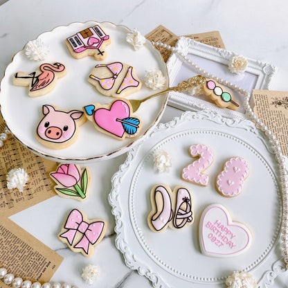 〈 ピンク推しさんへ❤︎ 〉絵文字アイシングクッキーセット