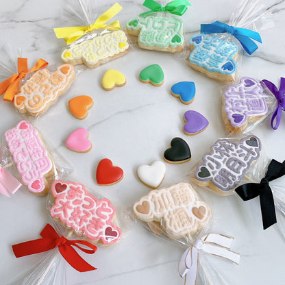 うちわ文字ロリポップアイシングクッキー