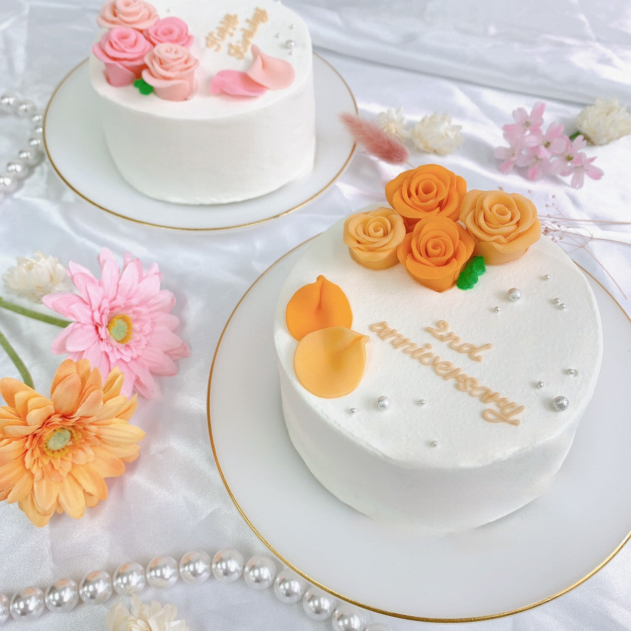 選べる2色の薔薇ケーキ