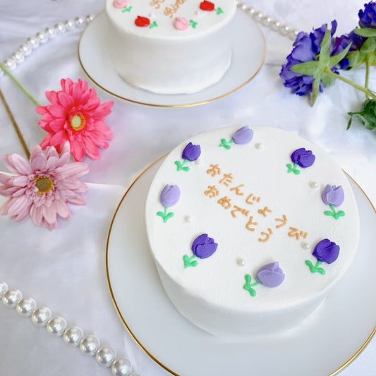 フラワーケーキ 〜お花は2色選べます♪〜