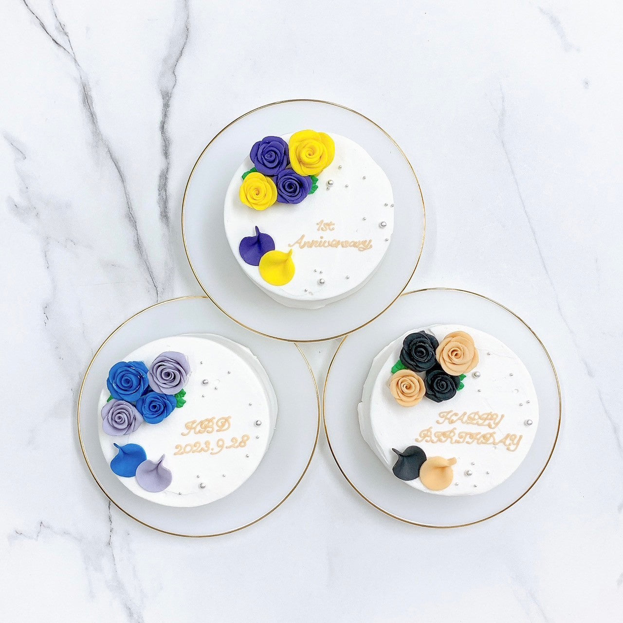 選べる2色の薔薇ケーキ