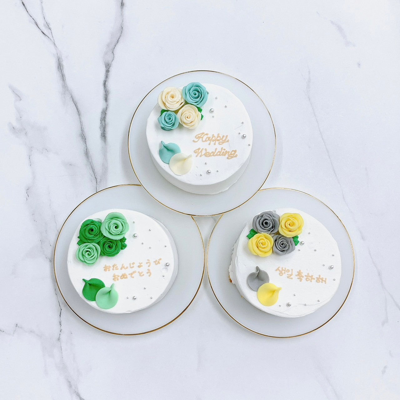 選べる2色の薔薇ケーキ