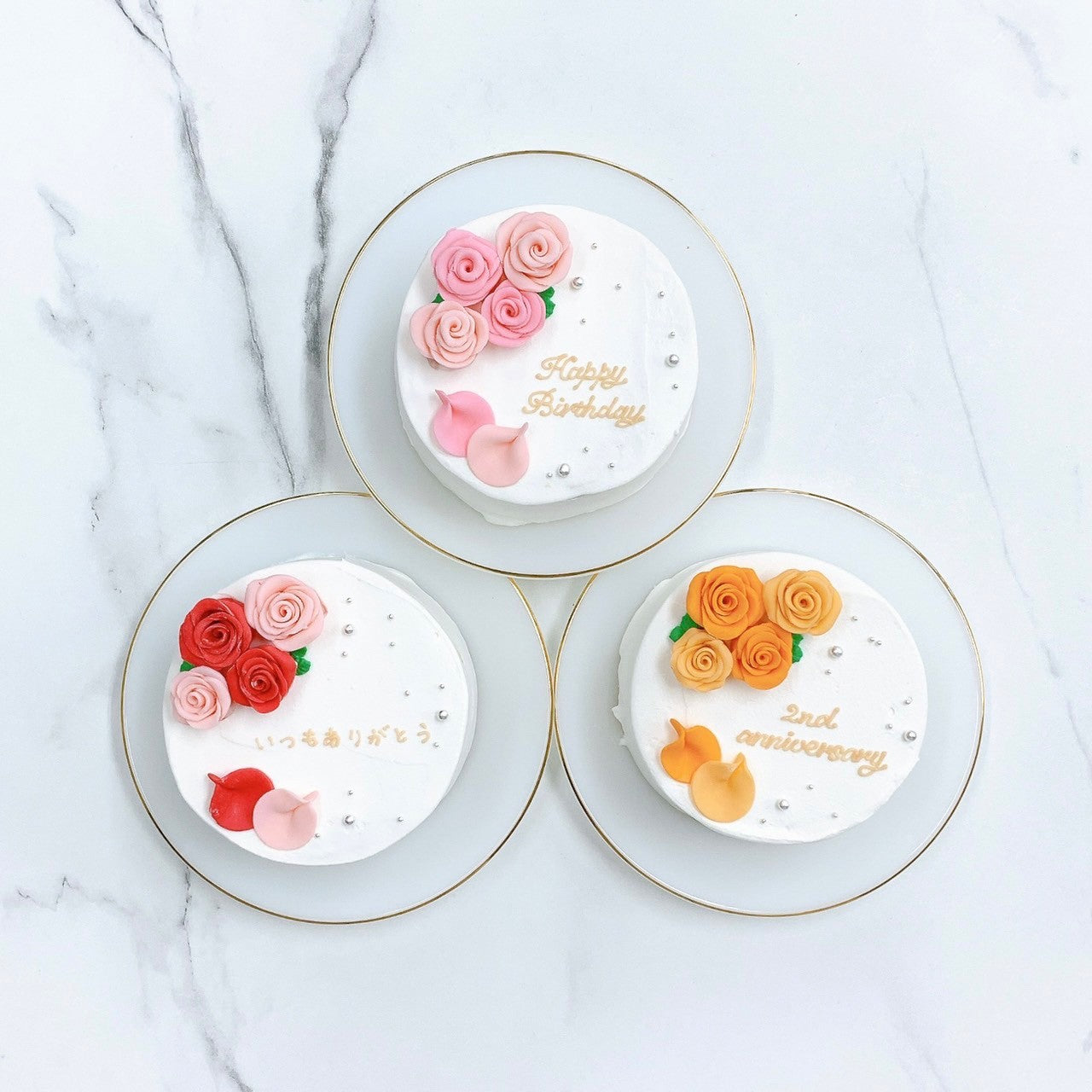 選べる2色の薔薇ケーキ