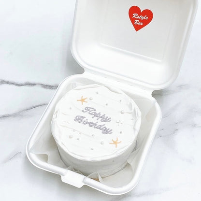 砂浜デザインランチボックスケーキ