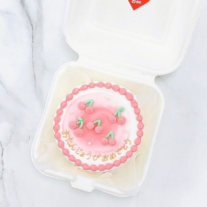 さくらんぼデザインランチボックスケーキ