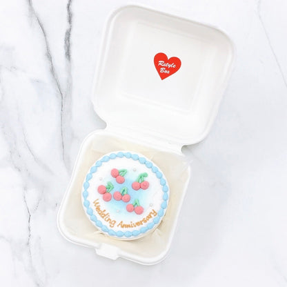 さくらんぼデザインランチボックスケーキ