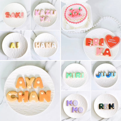 お花のワンポイント✲ アルファベットクッキー