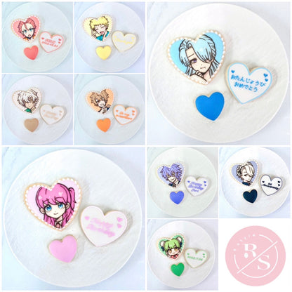 ハート型イラストアイシングクッキーセット
