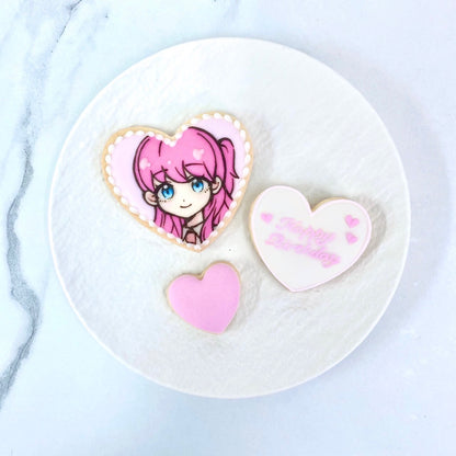 ハート型イラストアイシングクッキーセット