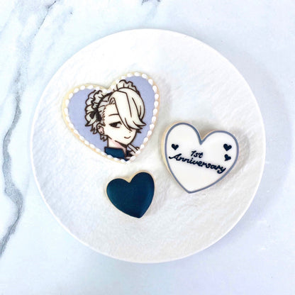 ハート型イラストアイシングクッキーセット