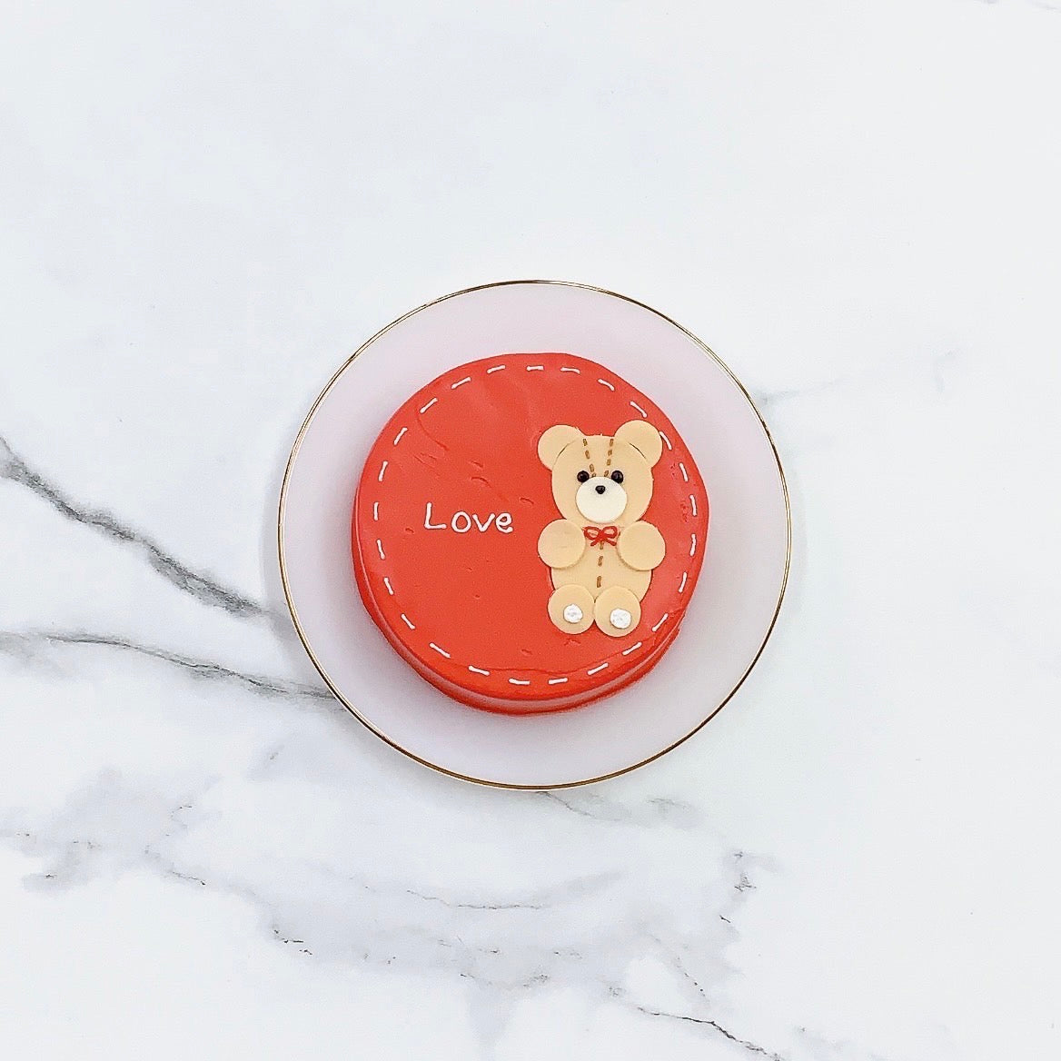 テディベアのセンイルケーキ