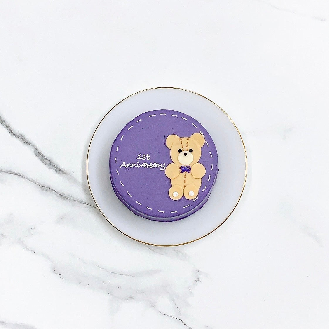 テディベアのセンイルケーキ