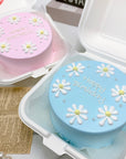 白いお花のランチボックスケーキ
