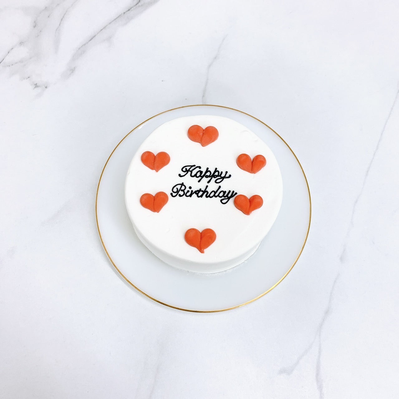 ぷくぷくハートセンイルケーキ