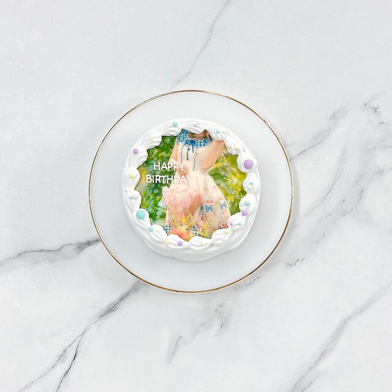 ゆるふわ写真ケーキ