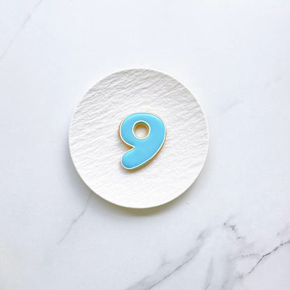 線囲みシンプル数字アイシングクッキー