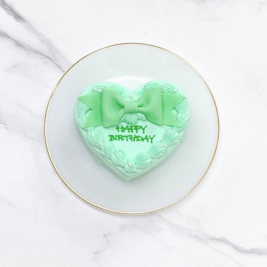 ハート型パステルカラー推し色センイルケーキ