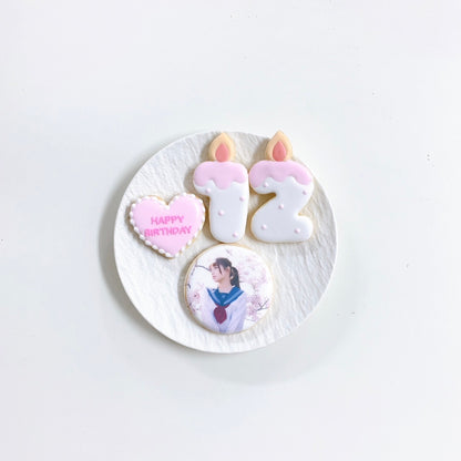 キャンドルナンバープリントクッキーセット