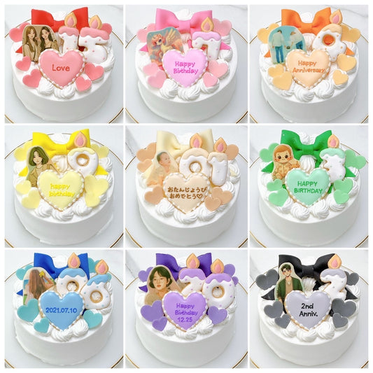 キャンドルセミオーダー写真ケーキ