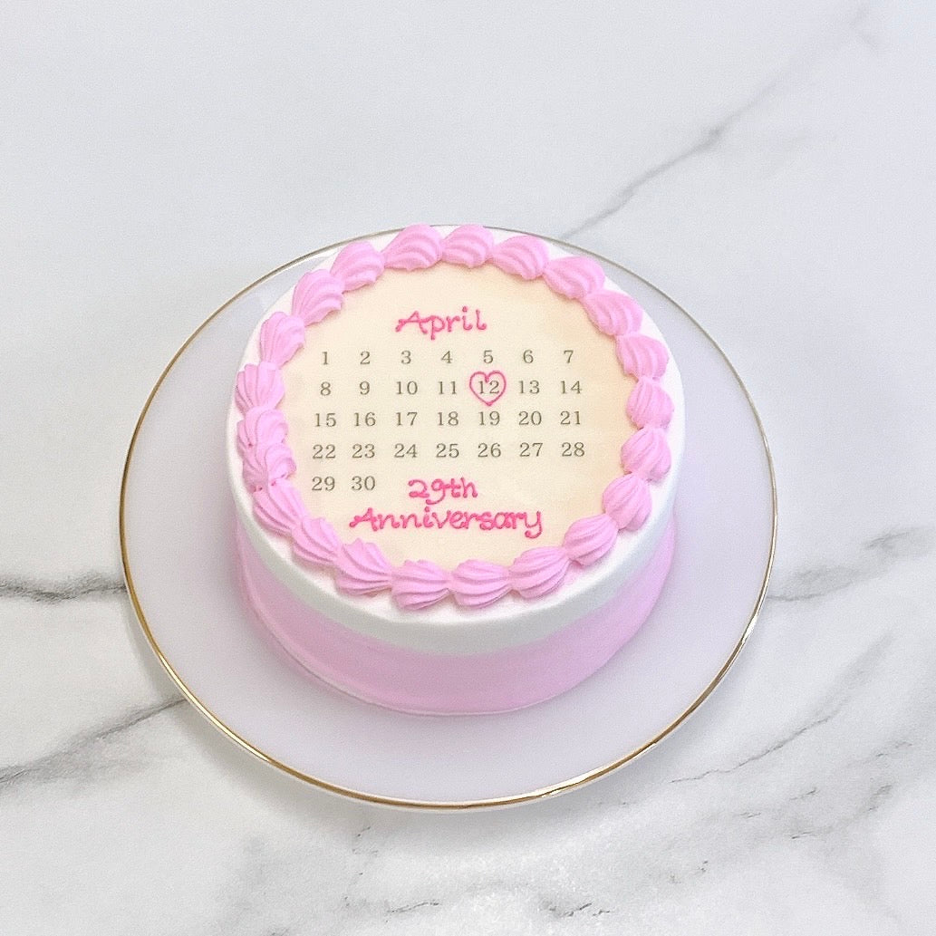 丸型カレンダーセンイルケーキ