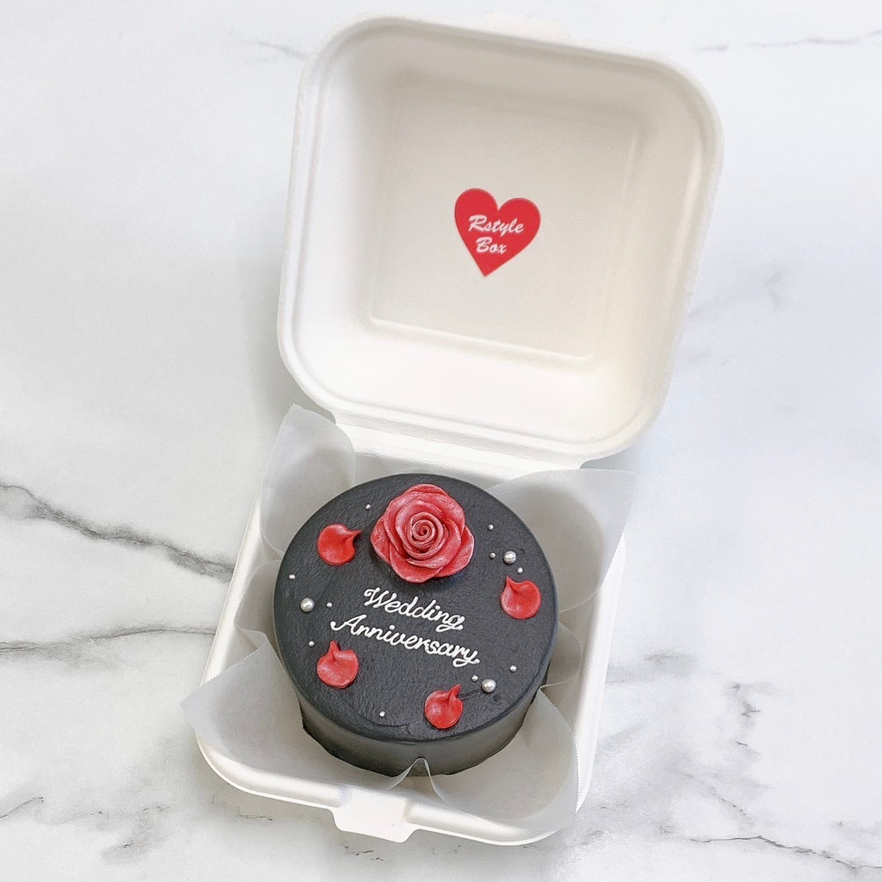 ［黒土台］大きなパールローズケーキ［ランチボックス］