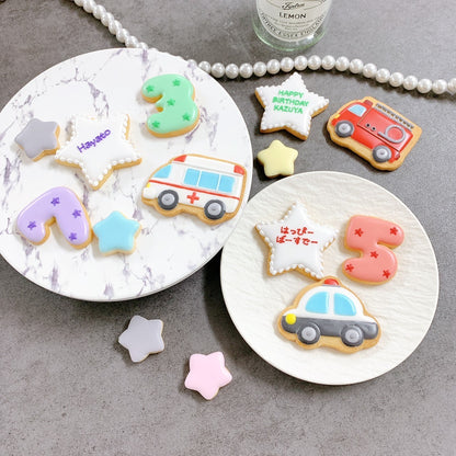 乗り物アイシングクッキーセット【消防車／パトカー／救急車】