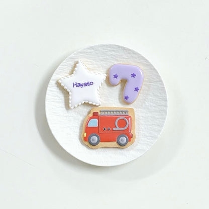 乗り物アイシングクッキーセット【消防車／パトカー／救急車】