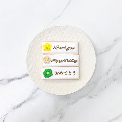 フラワーレターアイシングクッキー