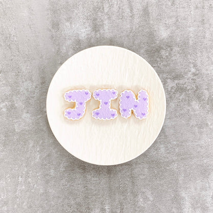 モコフワハートフリルアルファベットクッキー