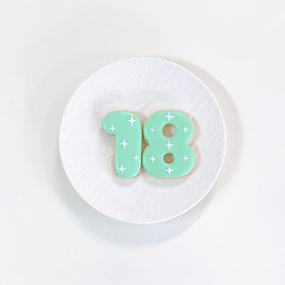 キラキラナンバーアイシングクッキー