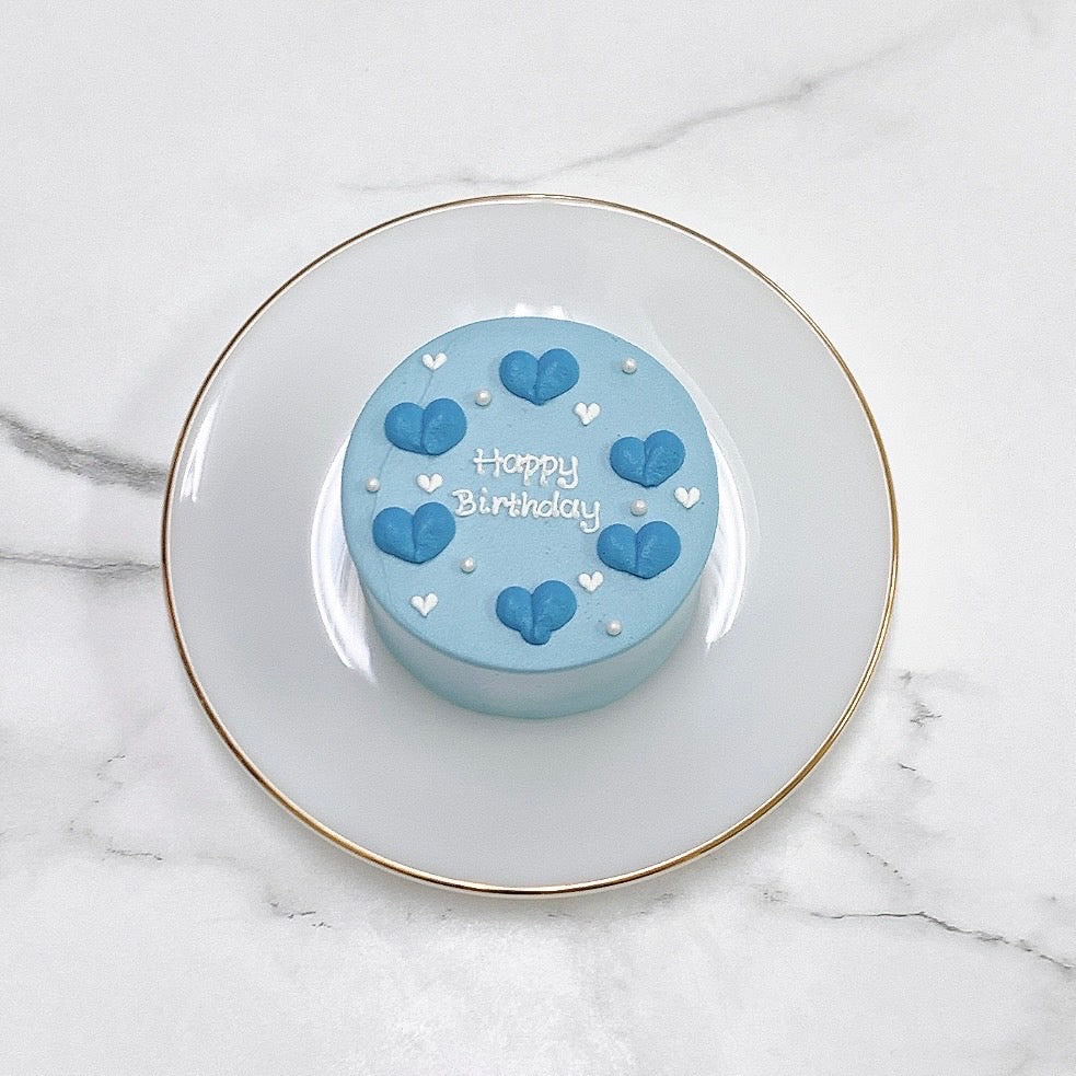 くすみハートデザインセンイルケーキ