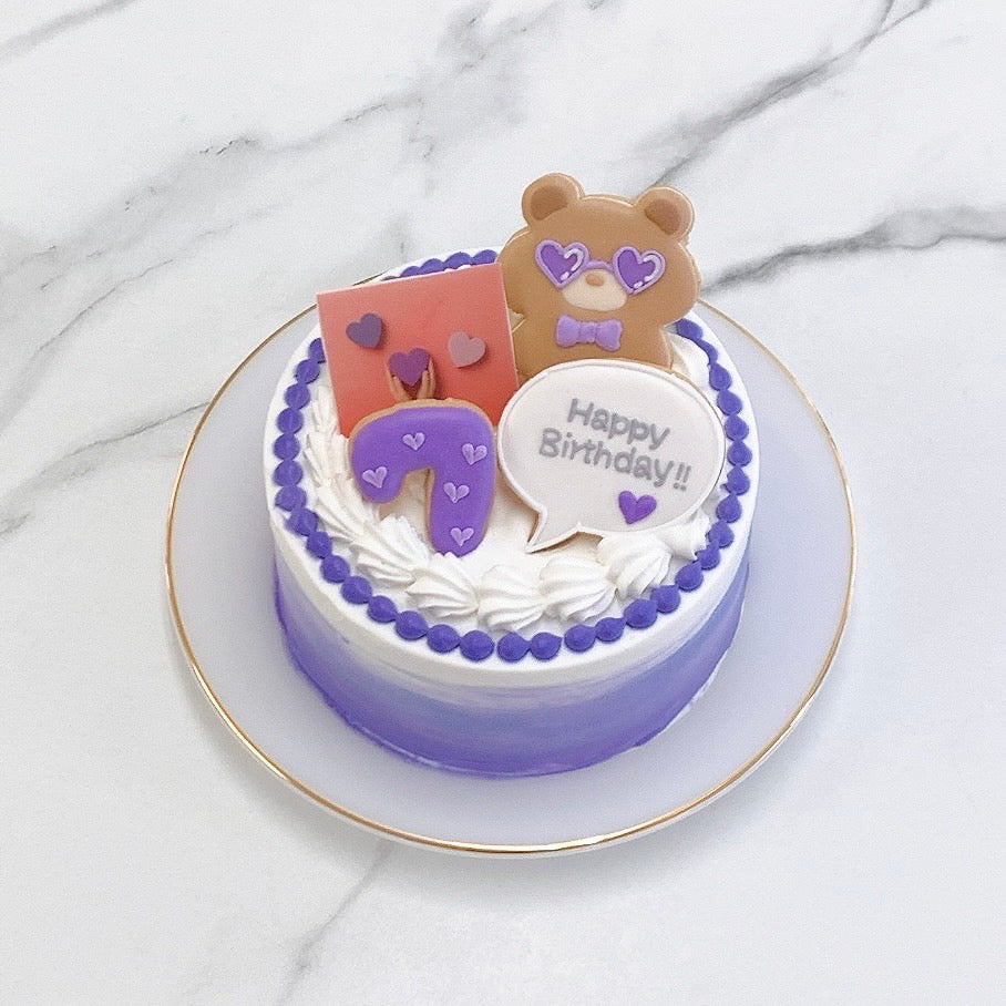 サングラスくまちゃんのお祝いケーキ