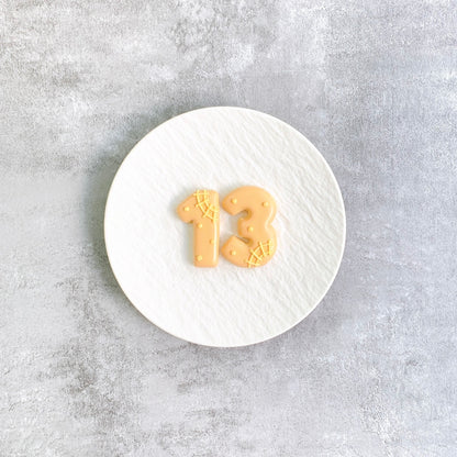 レース風数字アイシングクッキー