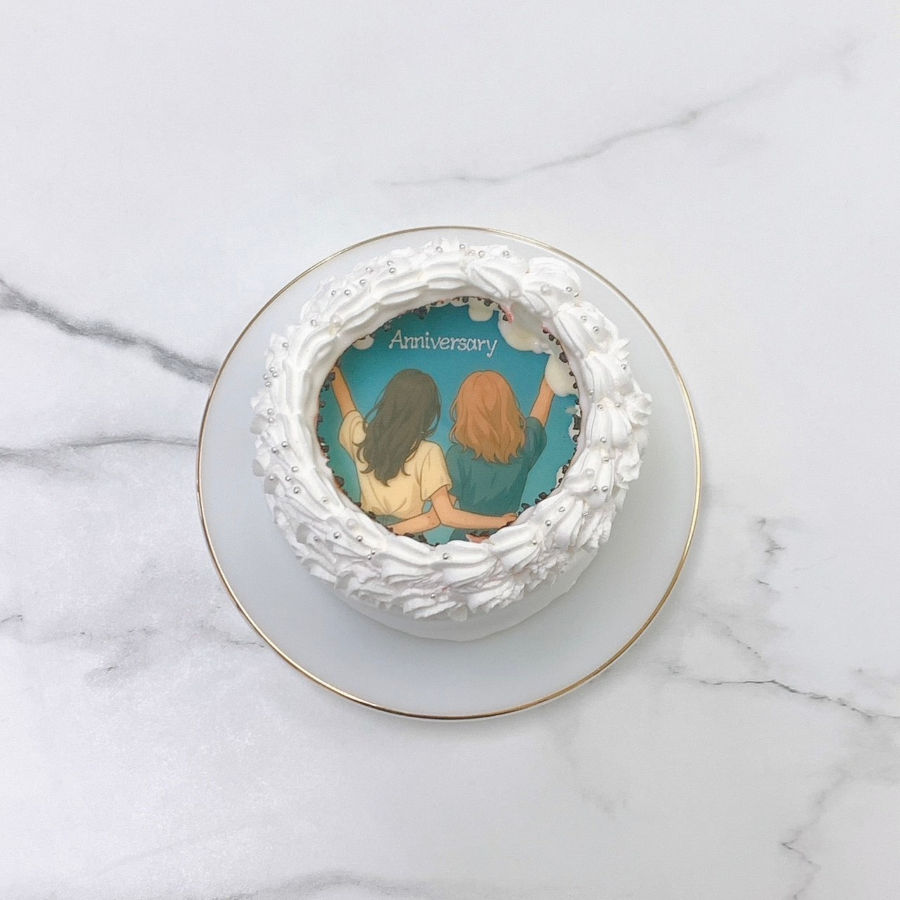 チェック柄バーンアウェイケーキ［丸型］《選べる9色｜燃える演出♪》