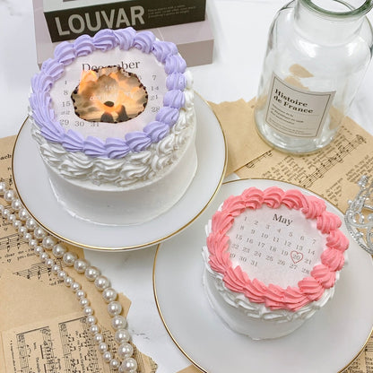 丸型カレンダー バーンアウェイケーキ《選べる9色｜燃える演出♪》