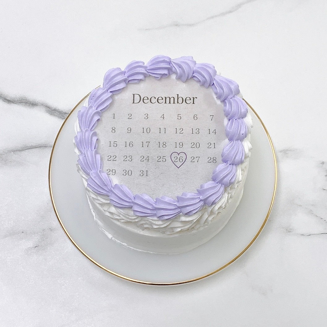 丸型カレンダー バーンアウェイケーキ《選べる9色｜燃える演出♪》
