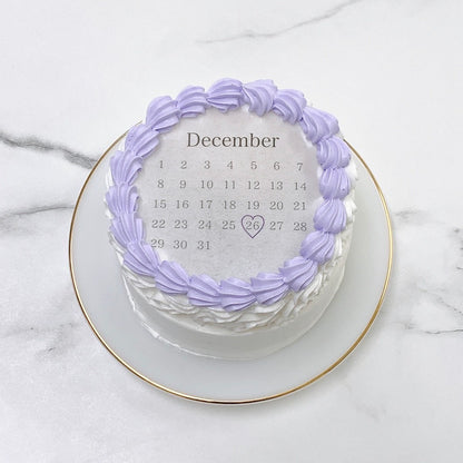 丸型カレンダー バーンアウェイケーキ《選べる9色｜燃える演出♪》