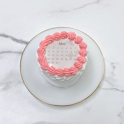 丸型カレンダー バーンアウェイケーキ《選べる9色｜燃える演出♪》