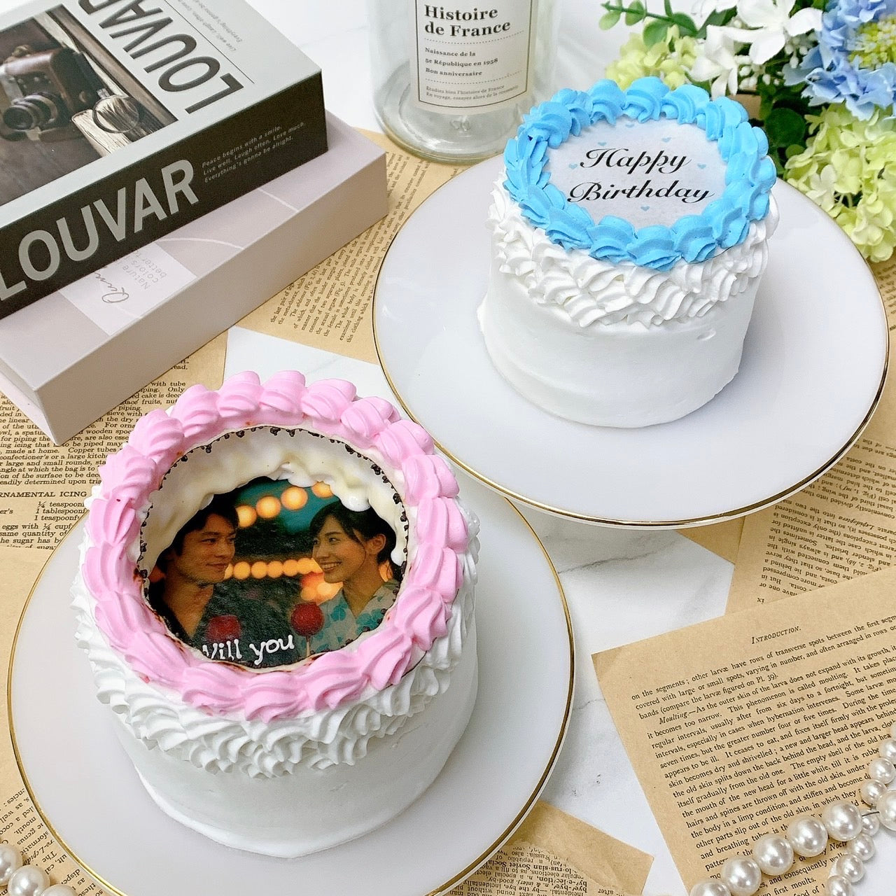 バーンアウェイ ハートドットプリントケーキ《選べる9色｜燃える演出♪》