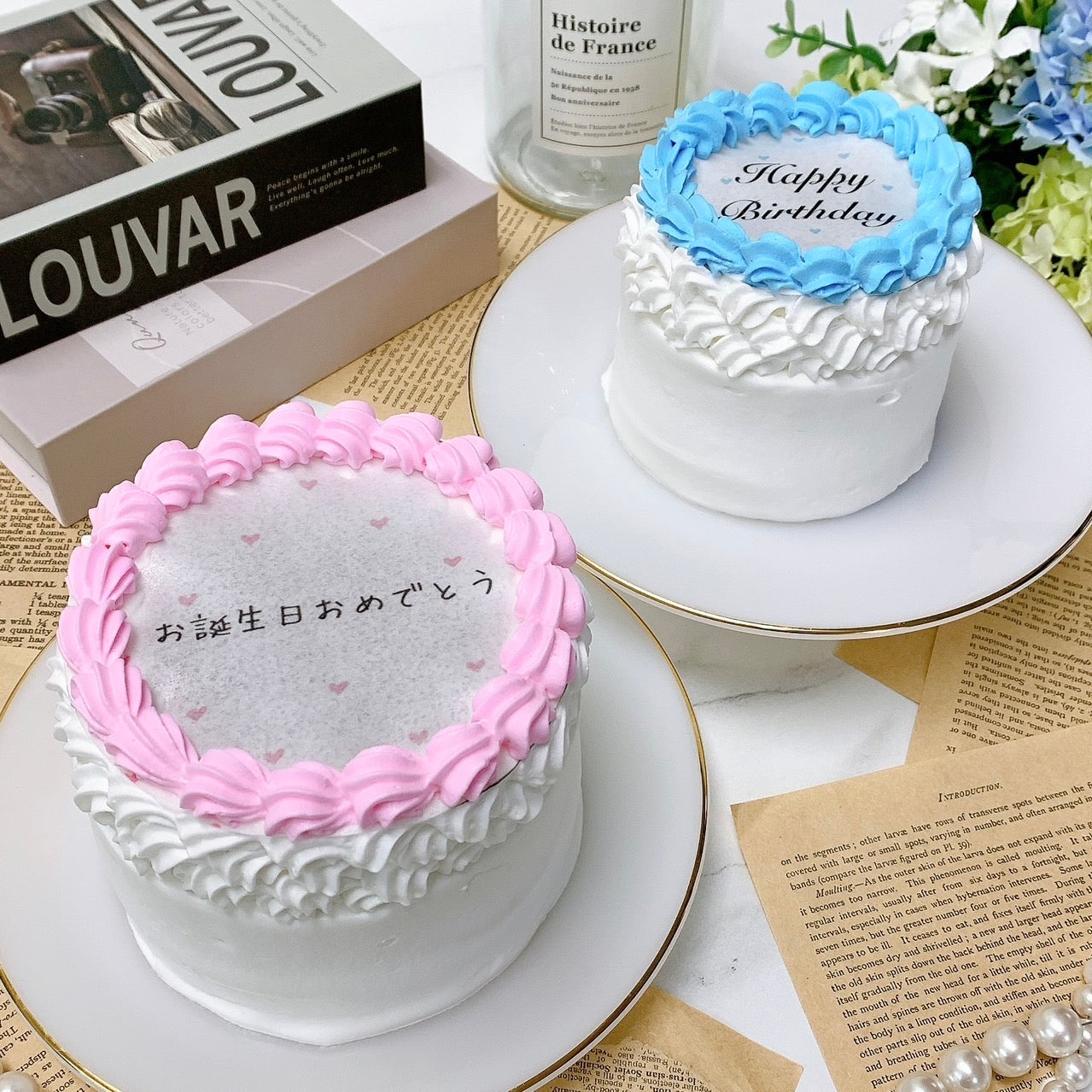 バーンアウェイ ハートドットプリントケーキ《選べる9色｜燃える演出♪》