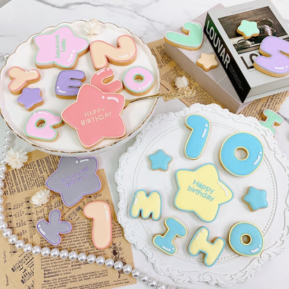 2色選べるツインカラーアイシングクッキーセット（星）