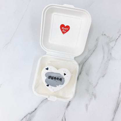 ペイントハートランチボックスケーキ